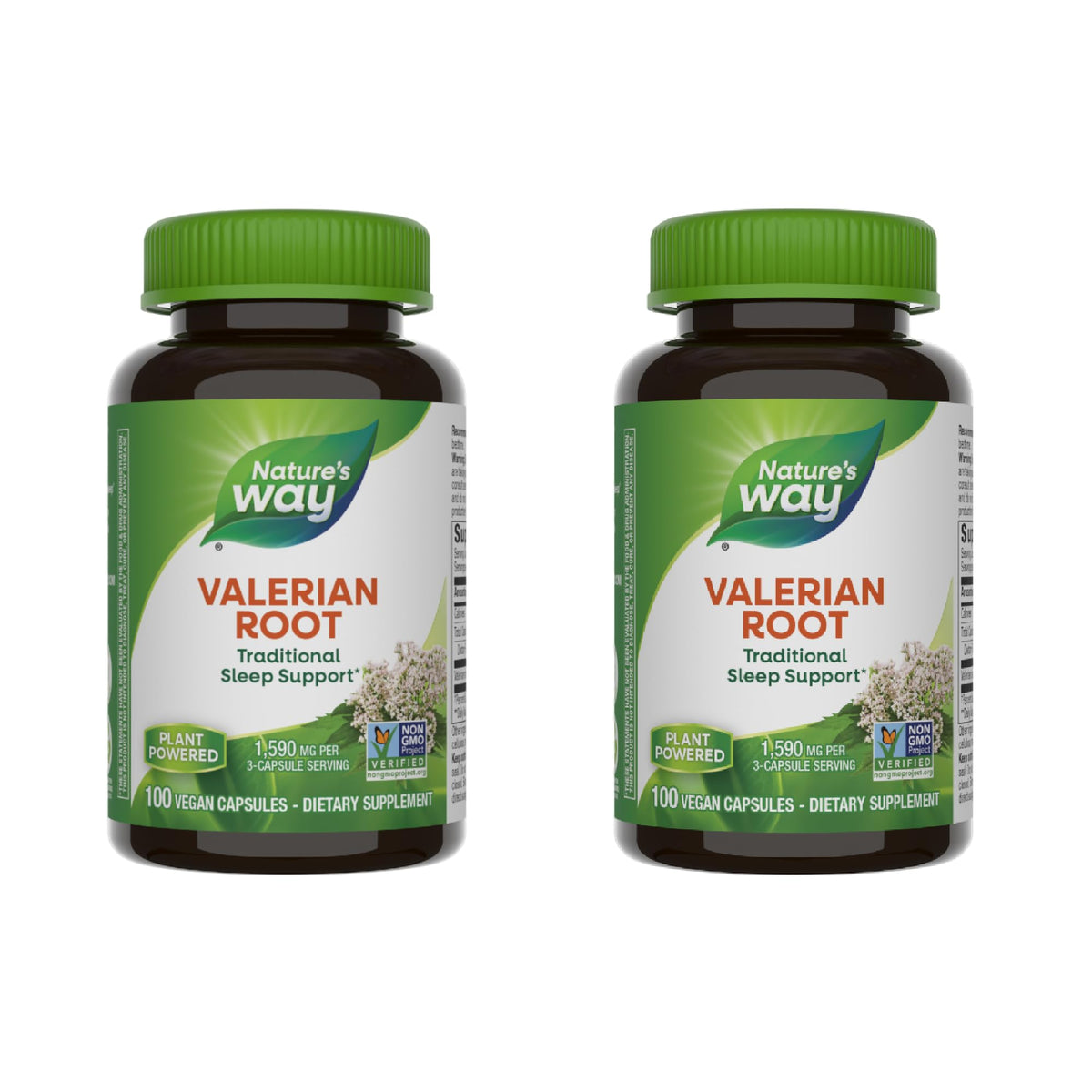 Nature's Way Valerian Root bottle – 100 capsules, 2-pack