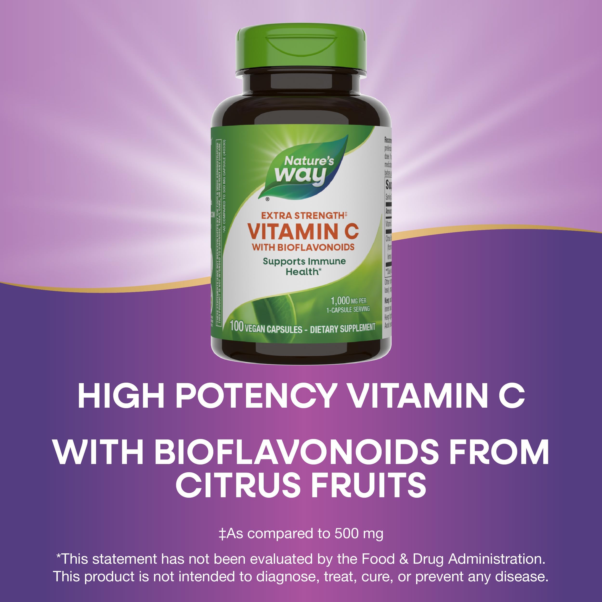 Supplement facts and ingredients for Nature's Way Vitamin C with Bioflavonoids