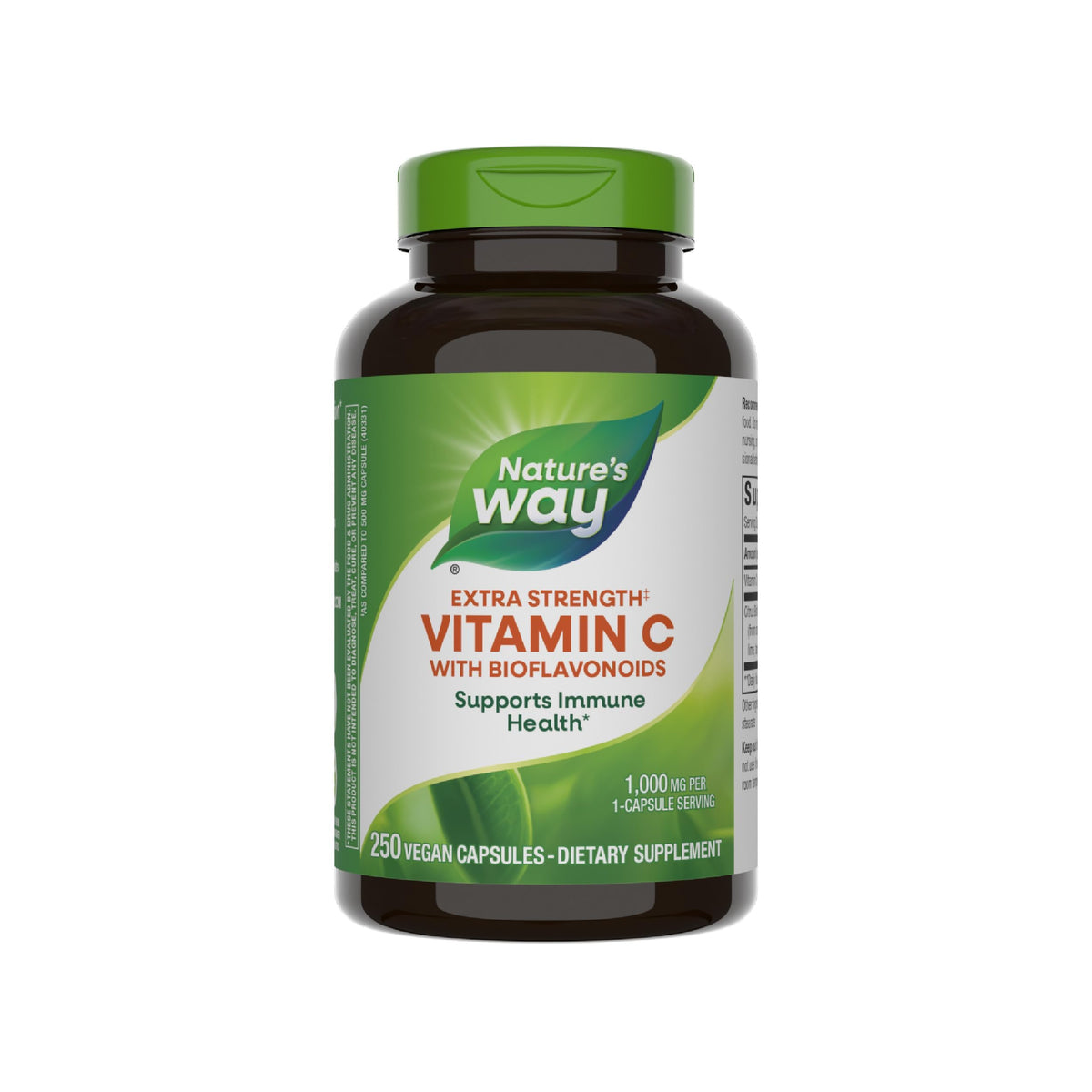 Nature's Way Vitamin C with Bioflavonoids bottle and label