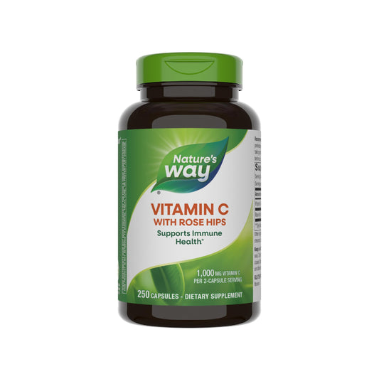 Nature's Way Vitamin C with Rose Hips bottle label