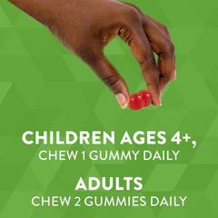 Gluten-free and vegetarian Vitamin D3 gummies label