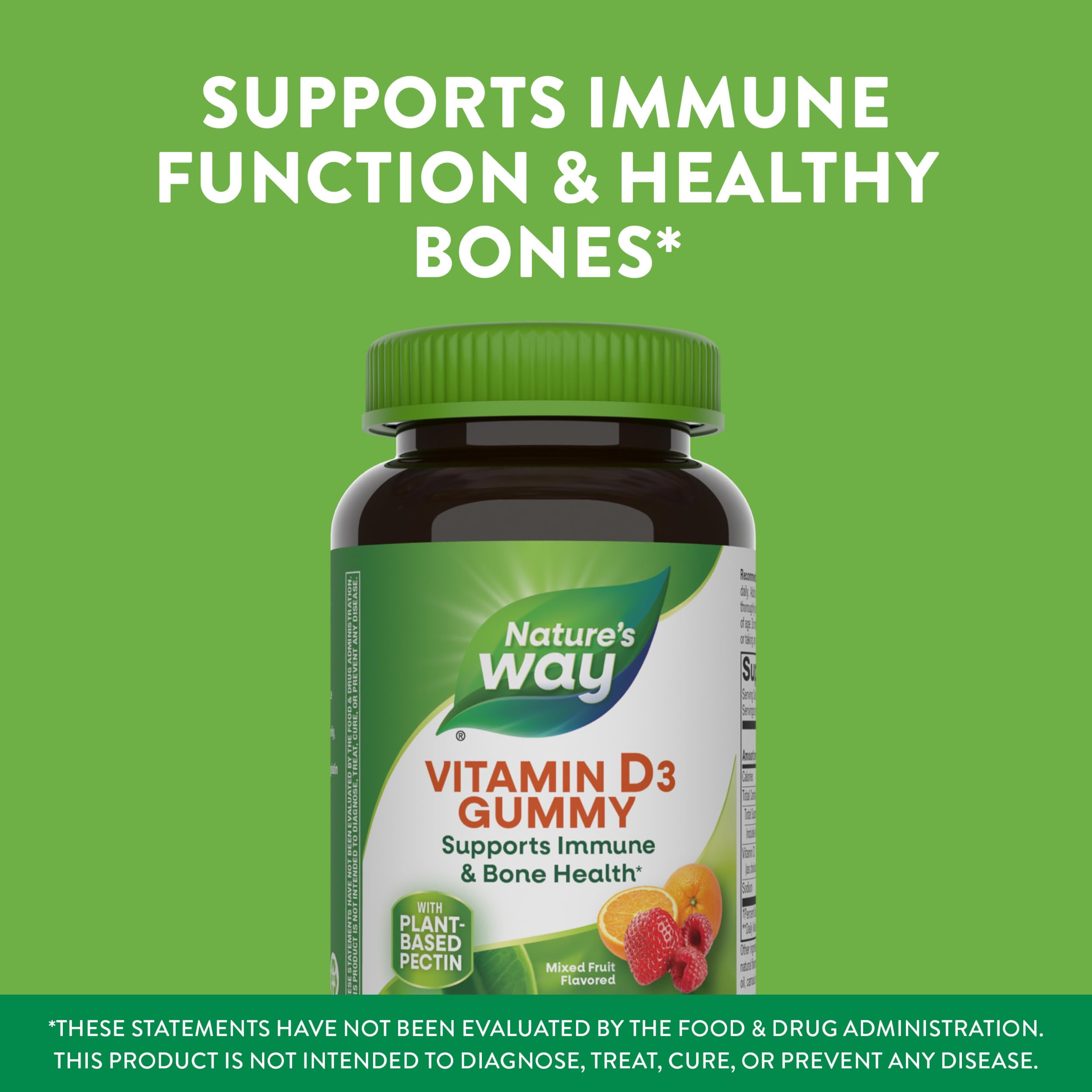 Serving size showing two gummies (2000 IU) per serving