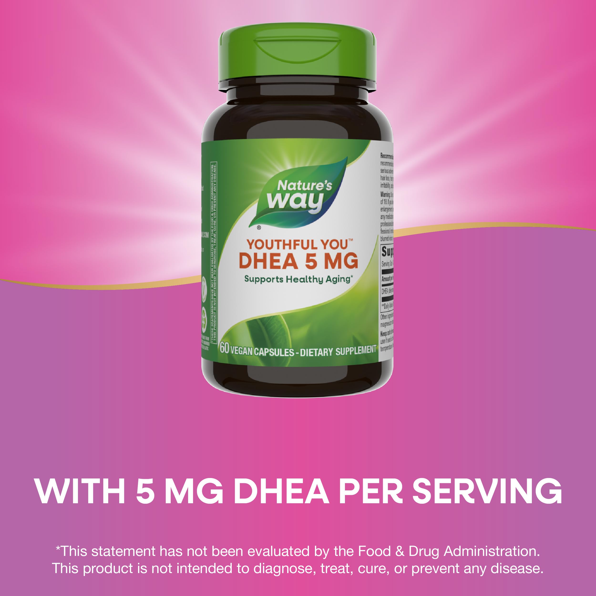 Dosage information for Nature's Way DHEA 5 mg