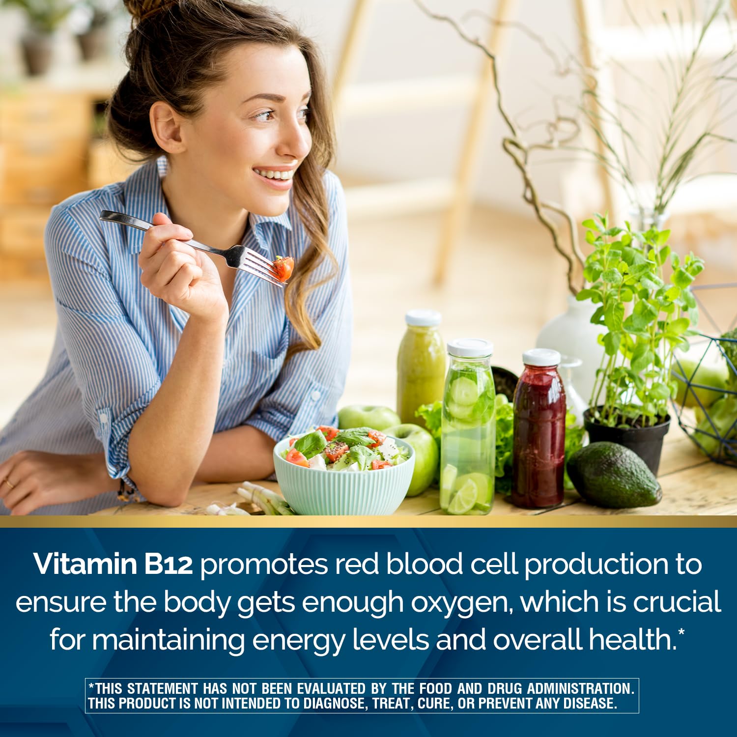 Vitamin B12 energy metabolism concept image