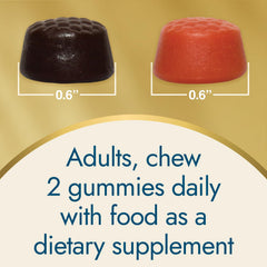 Product packaging showing 75-day supply and 150 gummies