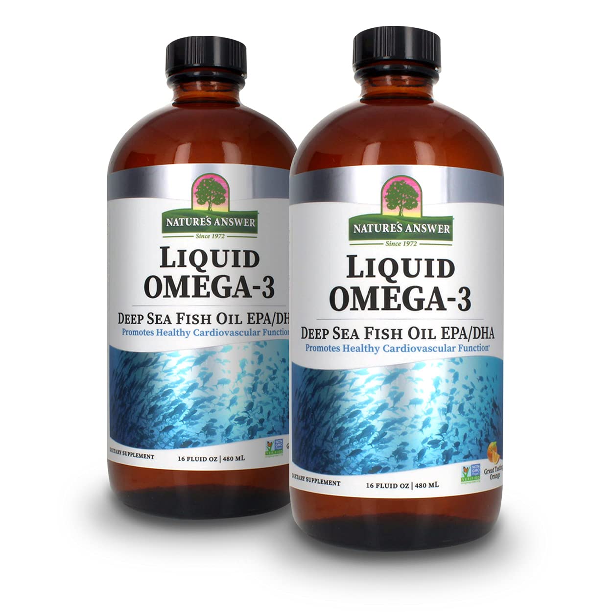 Nature's Answer Liquid Omega-3 bottle 16oz pack of 2