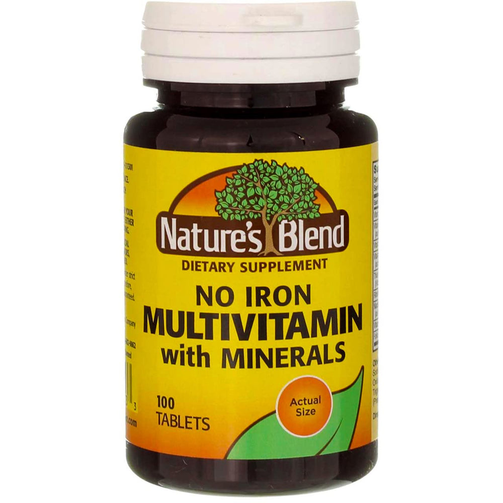 Nature's Blend No Iron Multivitamin bottle front