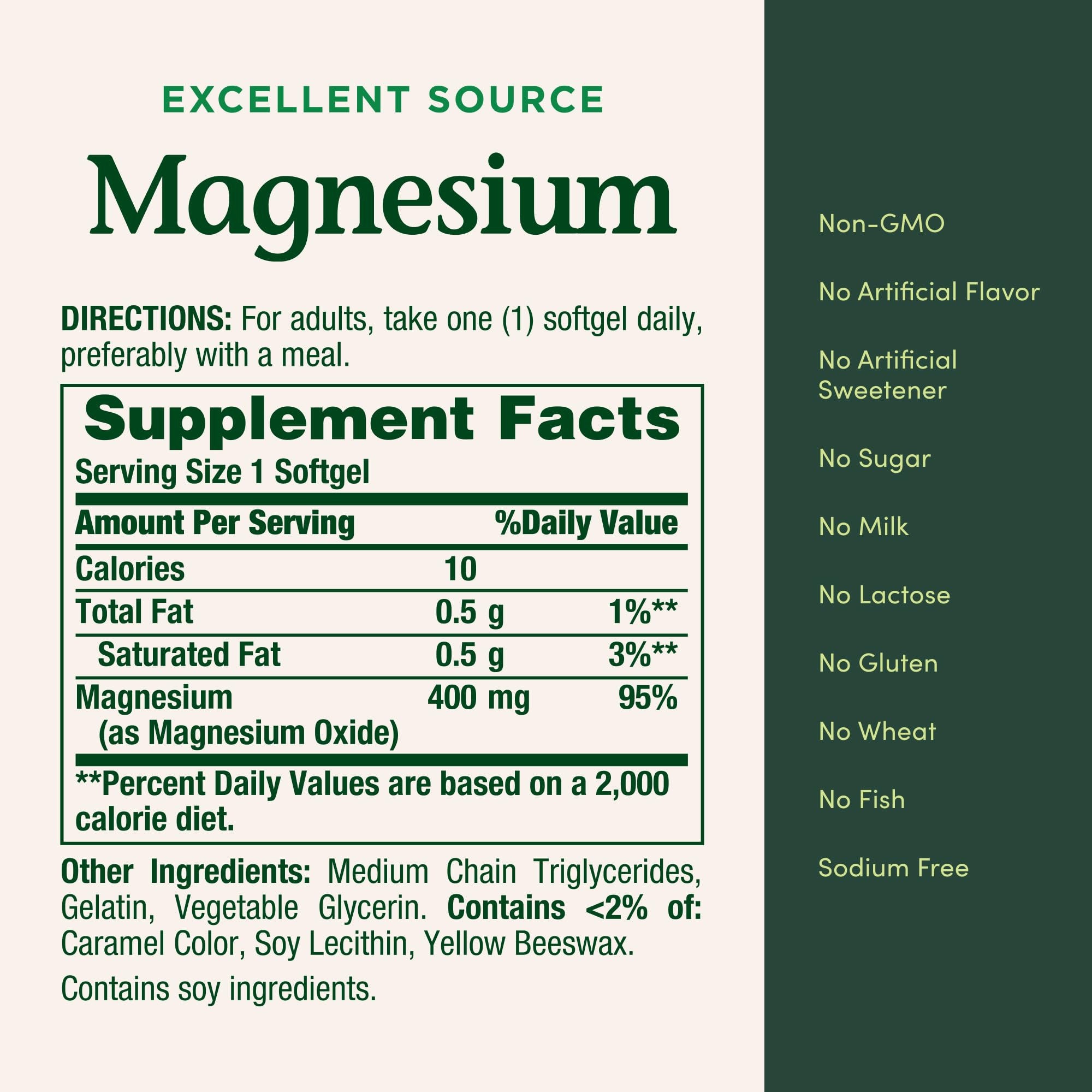 Close-up of rapid-release magnesium oxide softgels