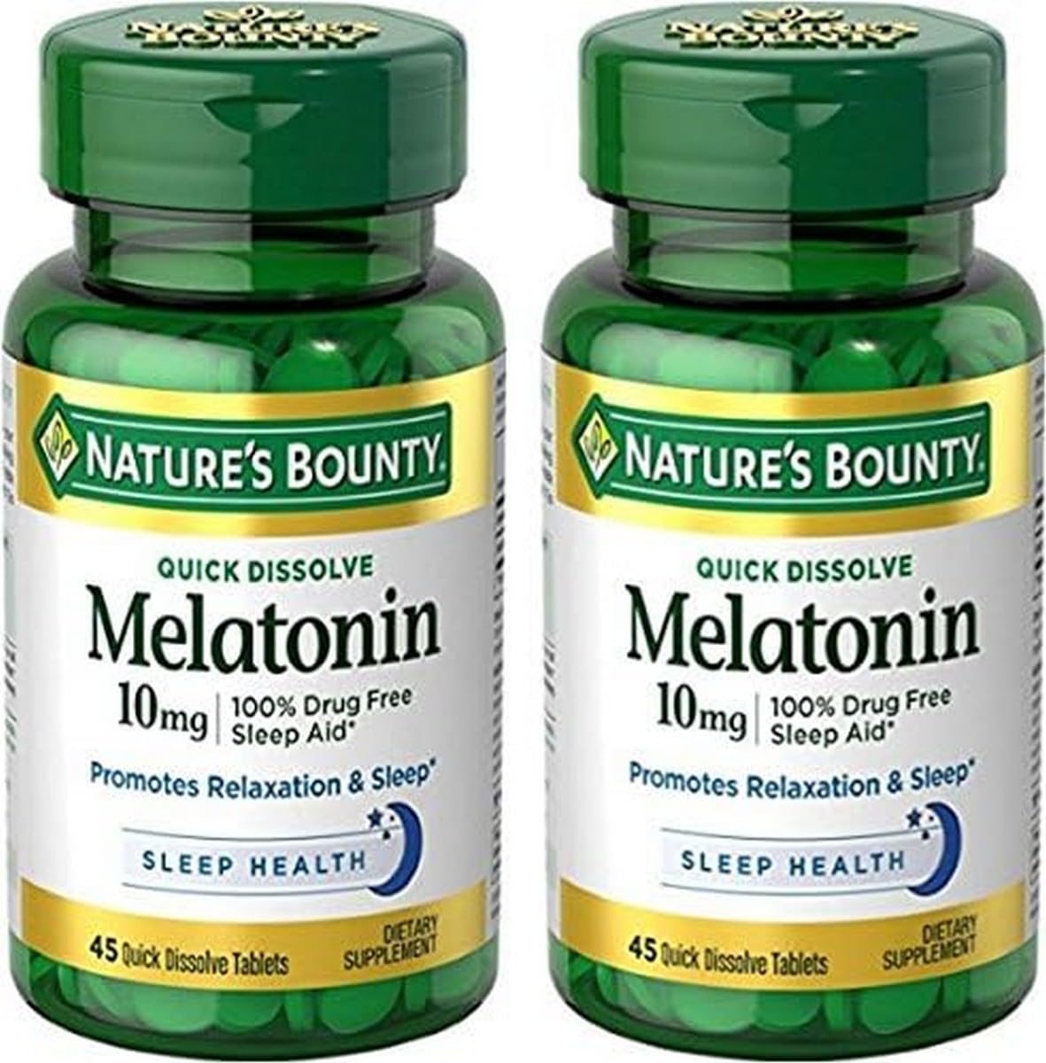Nature's Bounty Melatonin Quick Dissolve Tablet 45 Count Pack of 2 – main product image