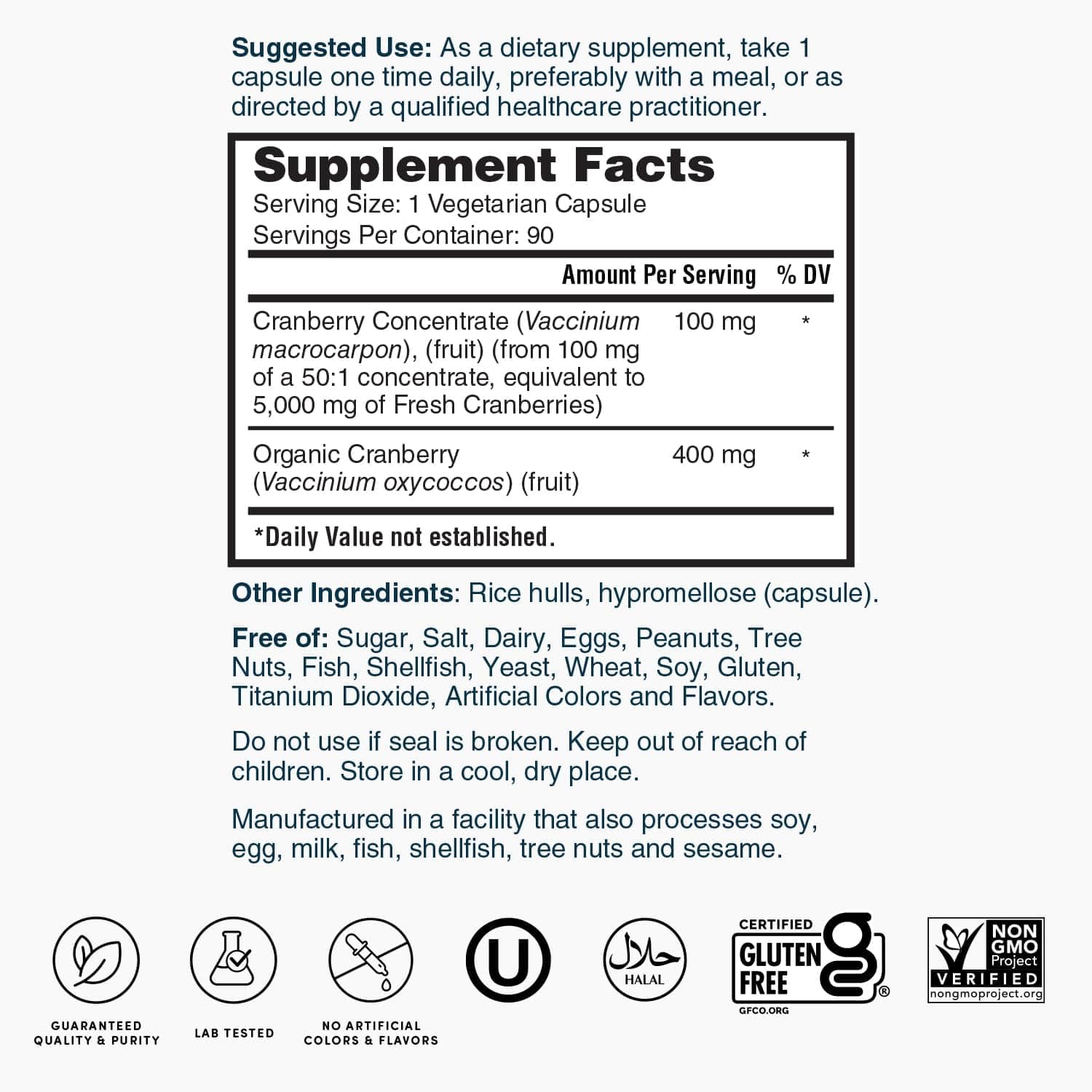 Cranberry 5400mg capsules from Nature's Lab