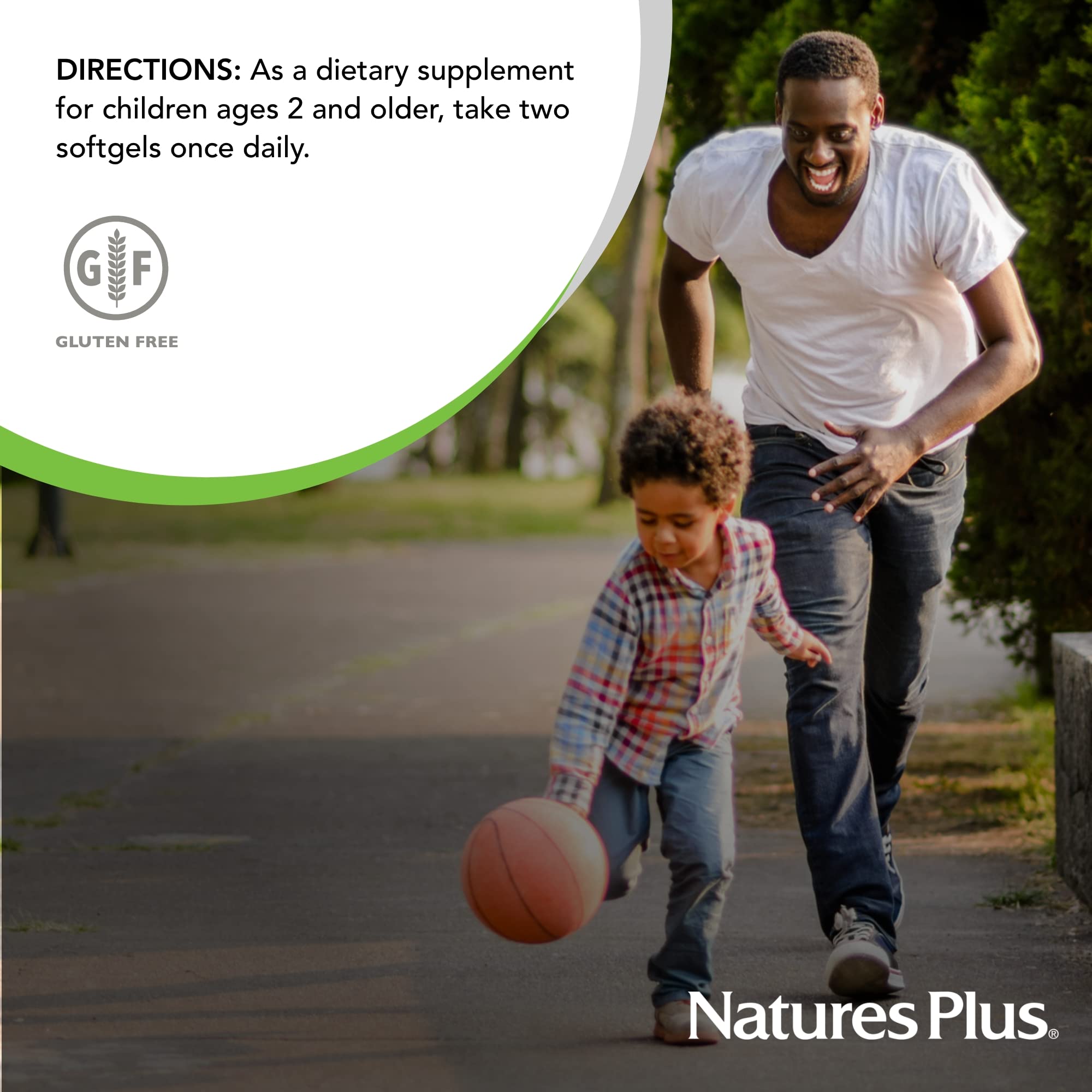 Bottle of Natures Plus Animal Parade Omega 3/6/9 Junior Lemon Softgels