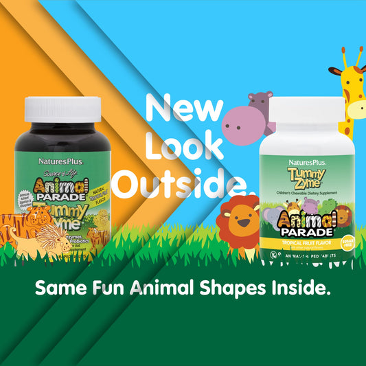 Close-up of animal-shaped chewable tablets