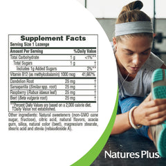 Close-up of methylcobalamin B12 label on bottle