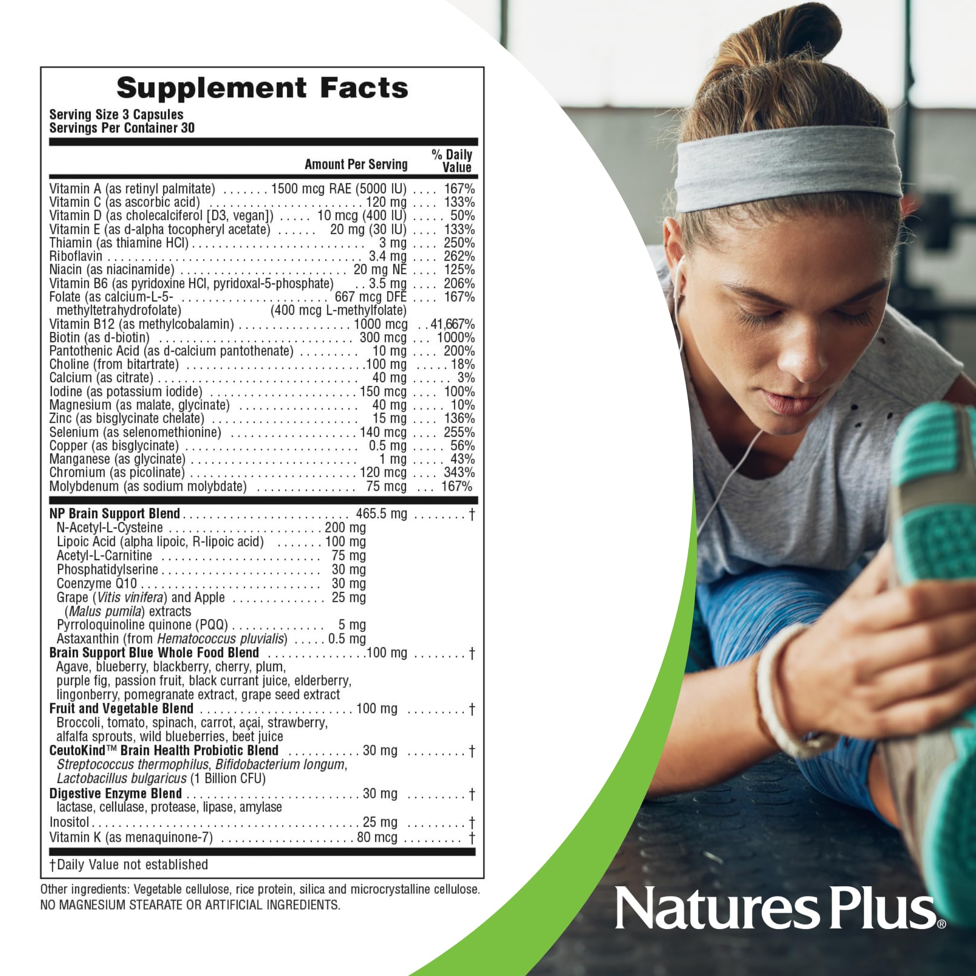 BrainCeutix packaging showing vegan, gluten-free, and non-GMO certifications