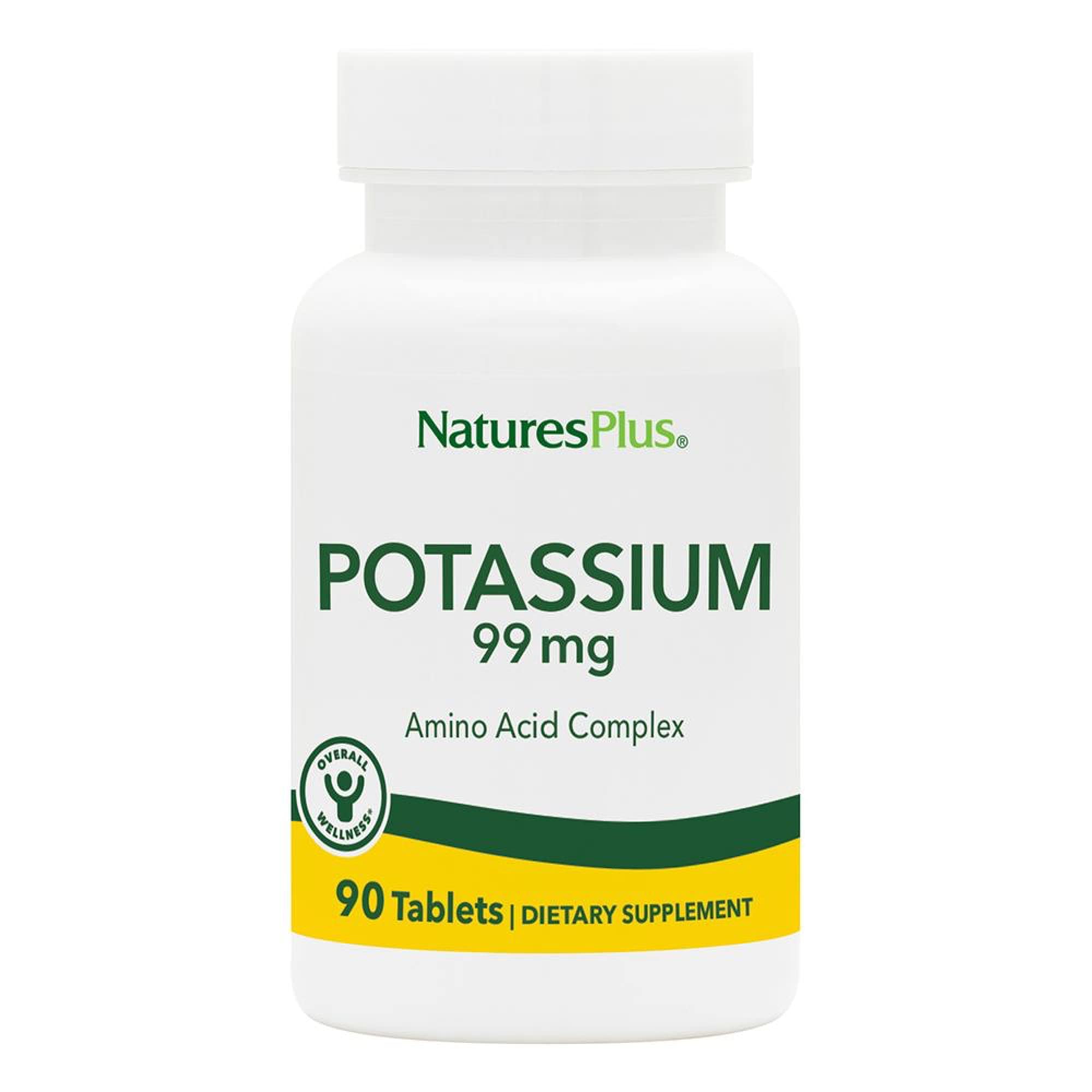 Nature’s Plus Potassium 99 mg 90 tablets front label