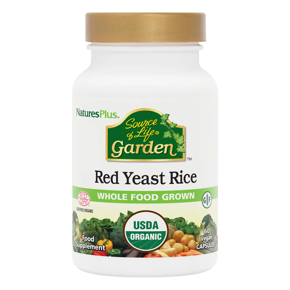 Main product image showing Natures Plus Source of Life Garden Red Yeast Rice 600 mg 60 vegan capsules