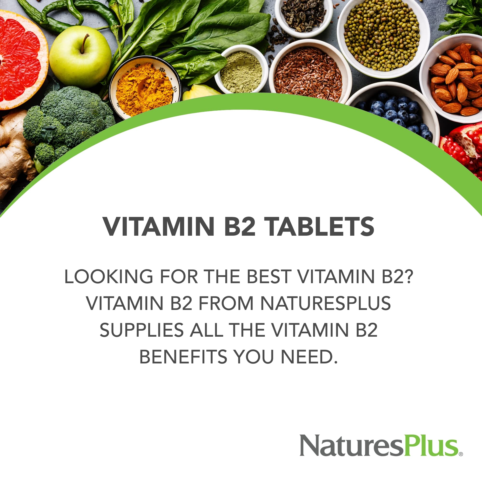 Close-up of product label for Vitamin B2 Riboflavin 100 mg