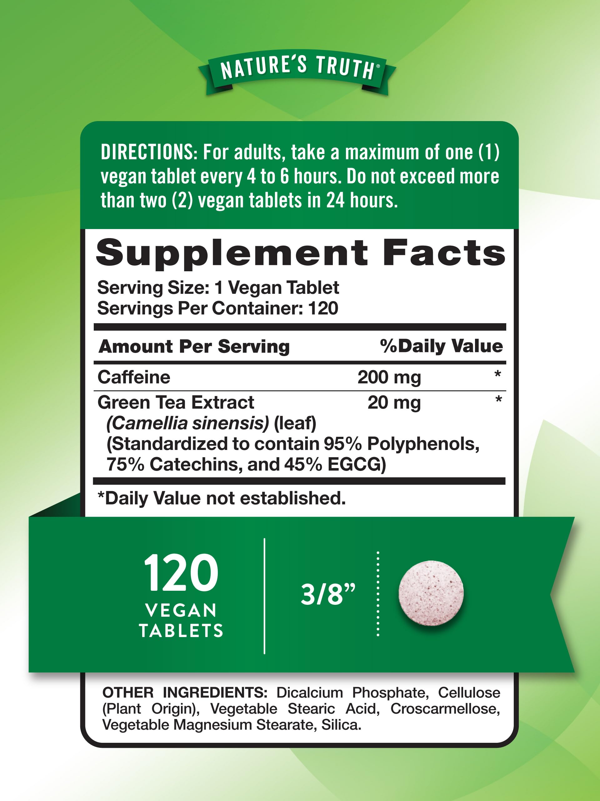 Nature's Truth Caffeine Pills 120-count packs image