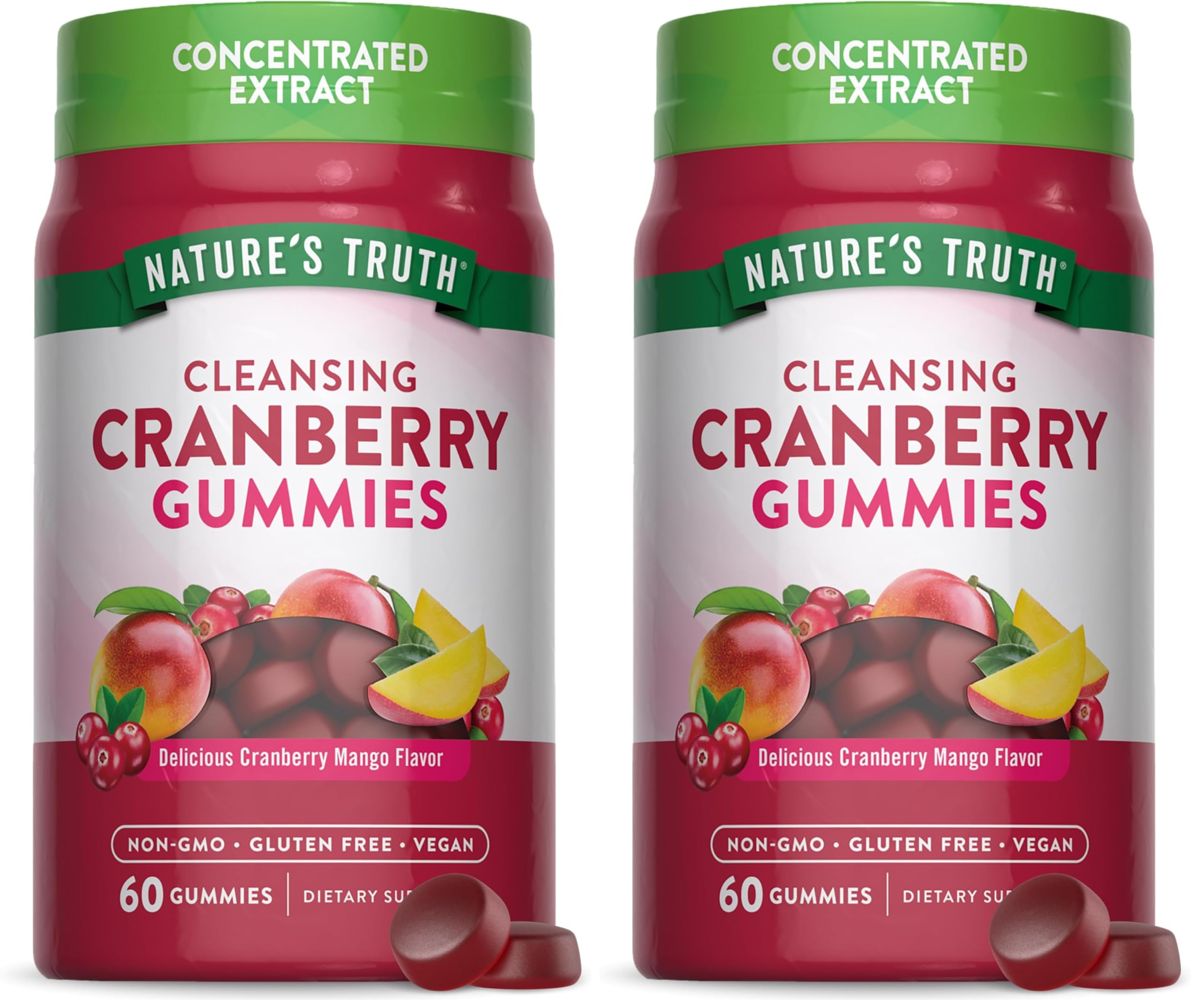 Nature's Truth Cranberry Gummies Pack 2 front view