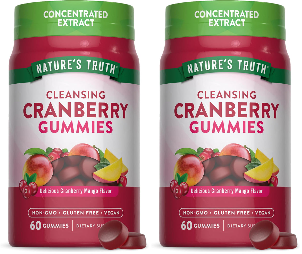 Nature's Truth Cranberry Gummies Pack 2 front view