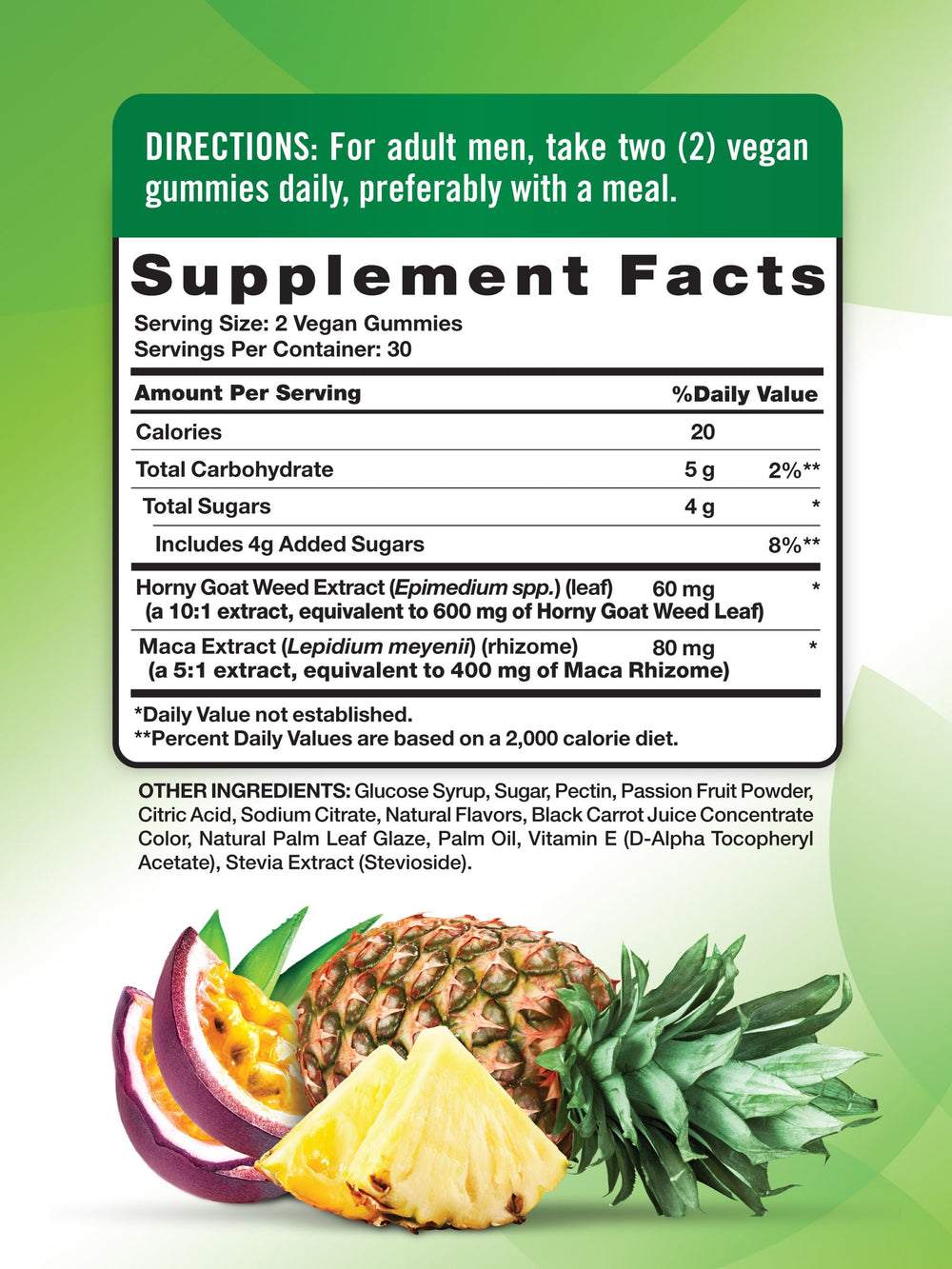 Packshot showing 60-count Nature’s Truth Horny Goat Weed Gummies