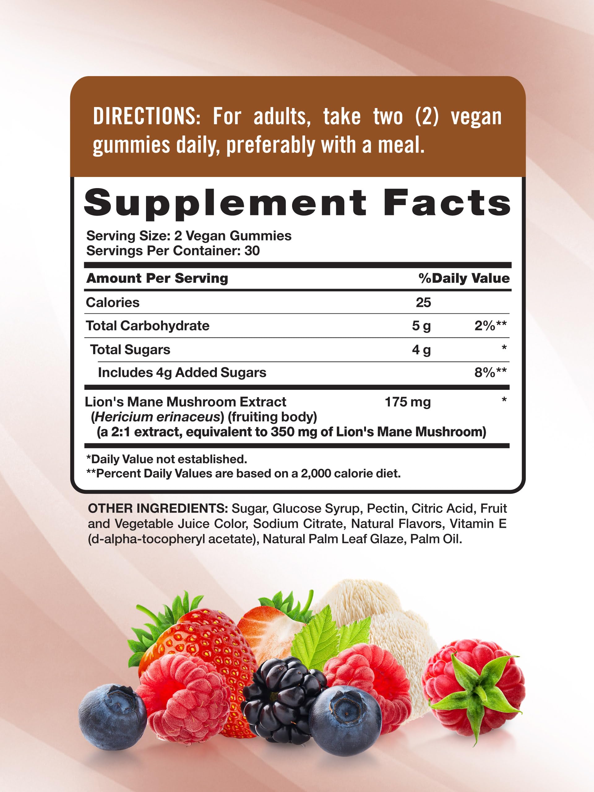 Gummies labeled vegan and non-GMO