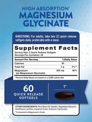 Front label of Nature's Truth Magnesium Glycinate Softgels