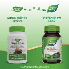 Gluten-free label on Nature's Way Activated Charcoal packaging