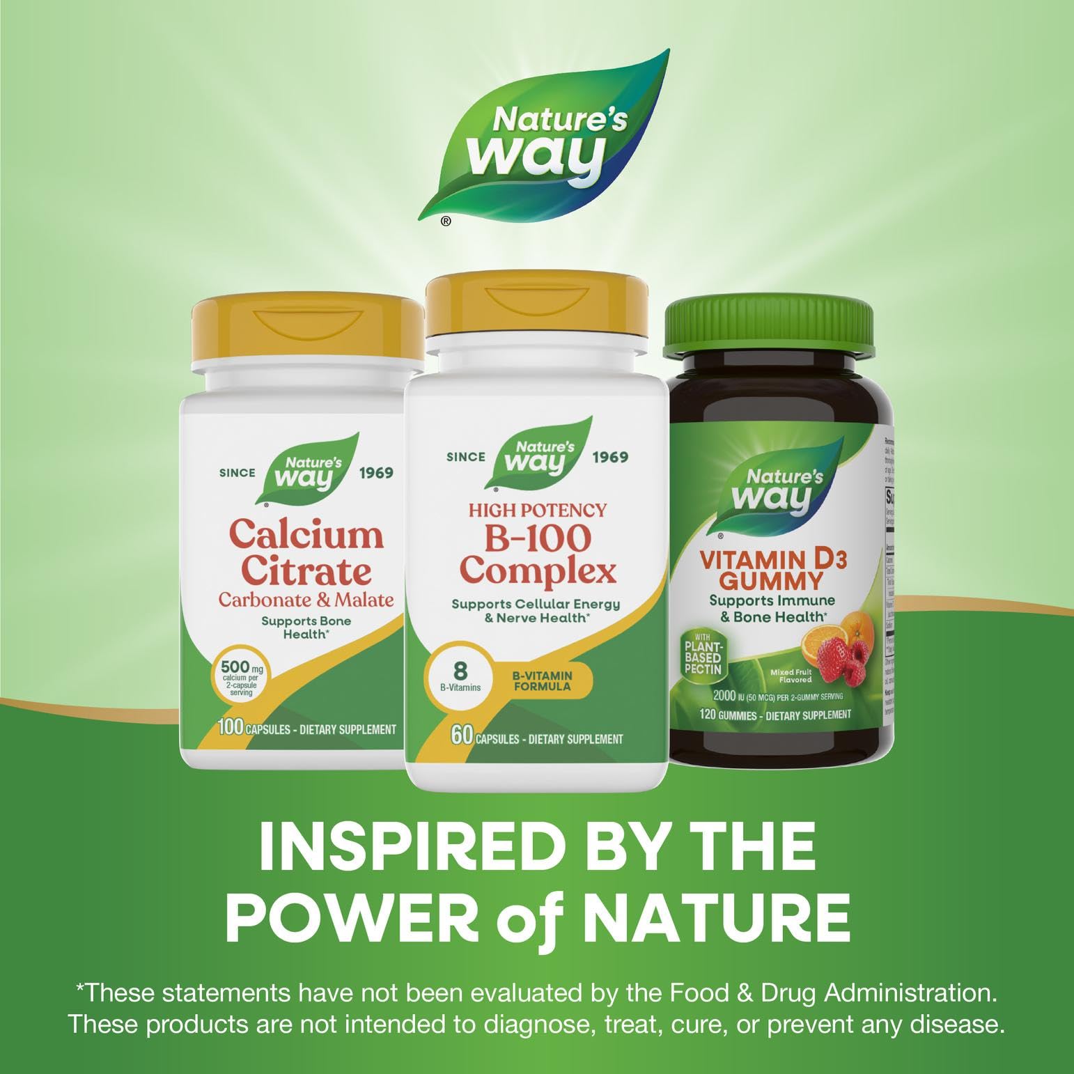 Nature's Way branding with B-100 Complex product shot