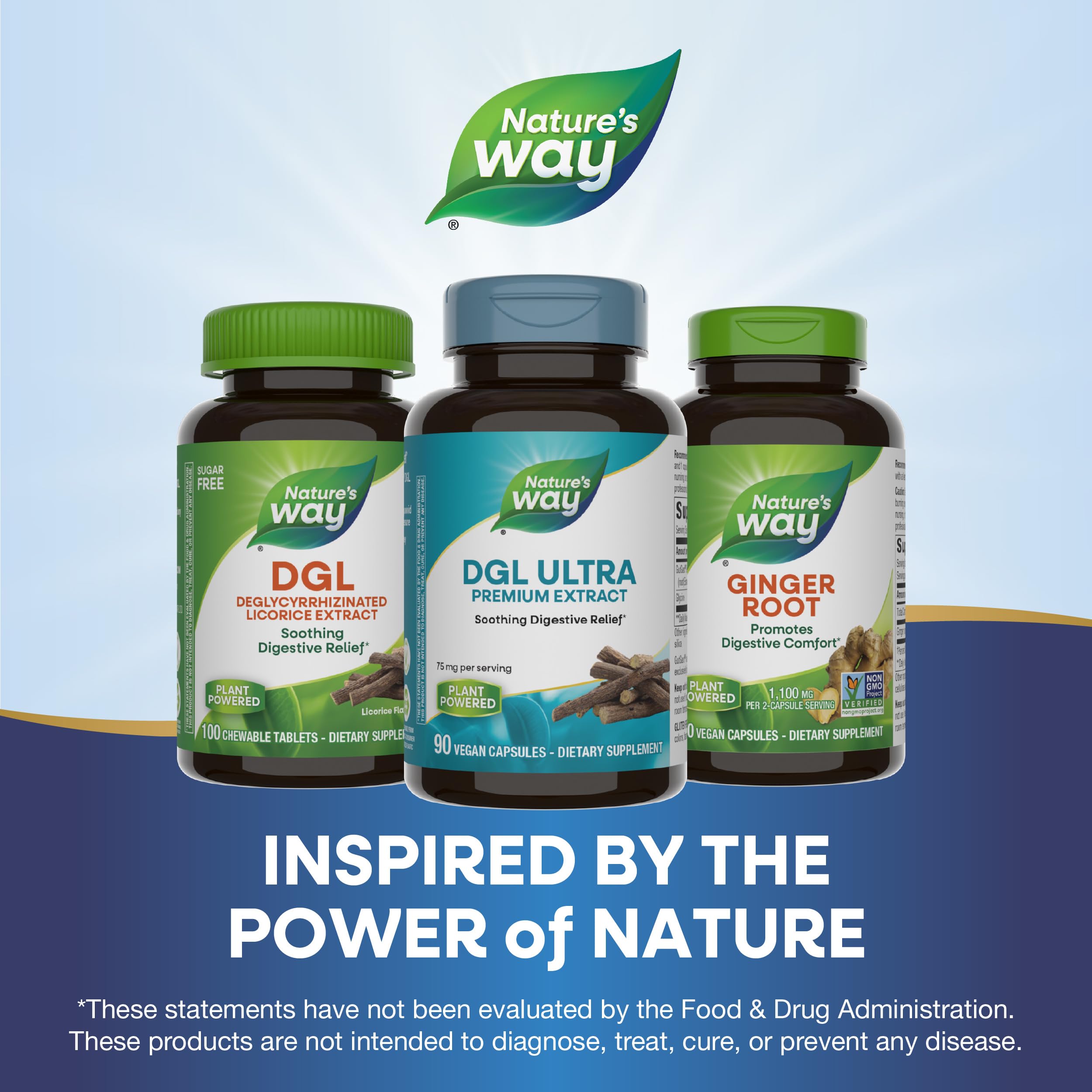 Packaging may vary note for Nature's Way DGL Ultra bottle
