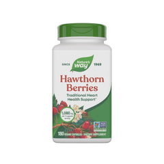 Nature's Way Hawthorn Berries 180 Vcaps bottle - front view