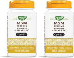 Nature's Way MSM 1000 mg joint health supplement bottle front view