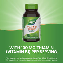 Label highlighting energy metabolism support by Vitamin B1