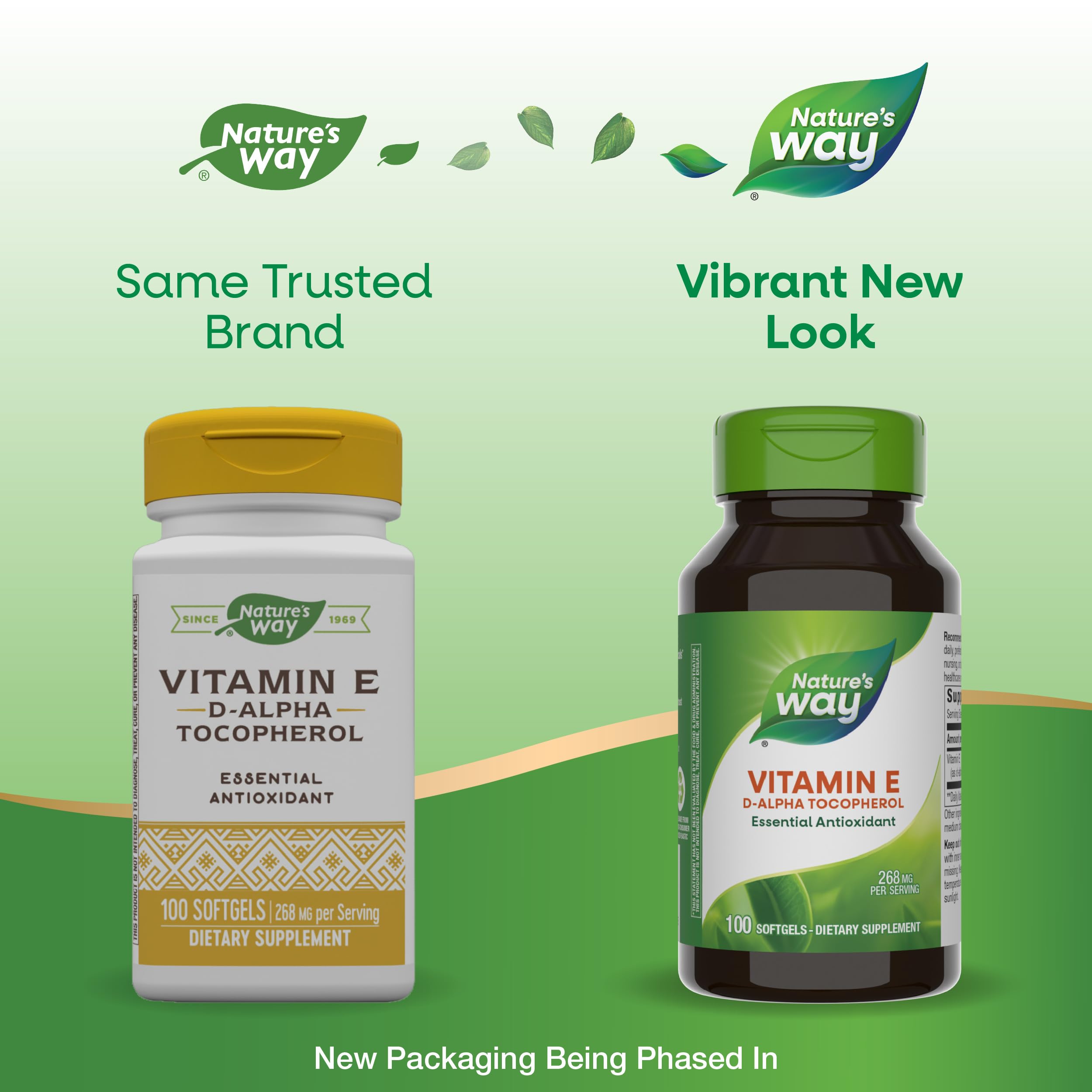 Nature's Way Vitamin E label and packaging