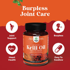 Astaxanthin-rich krill oil capsule showing natural antioxidant content
