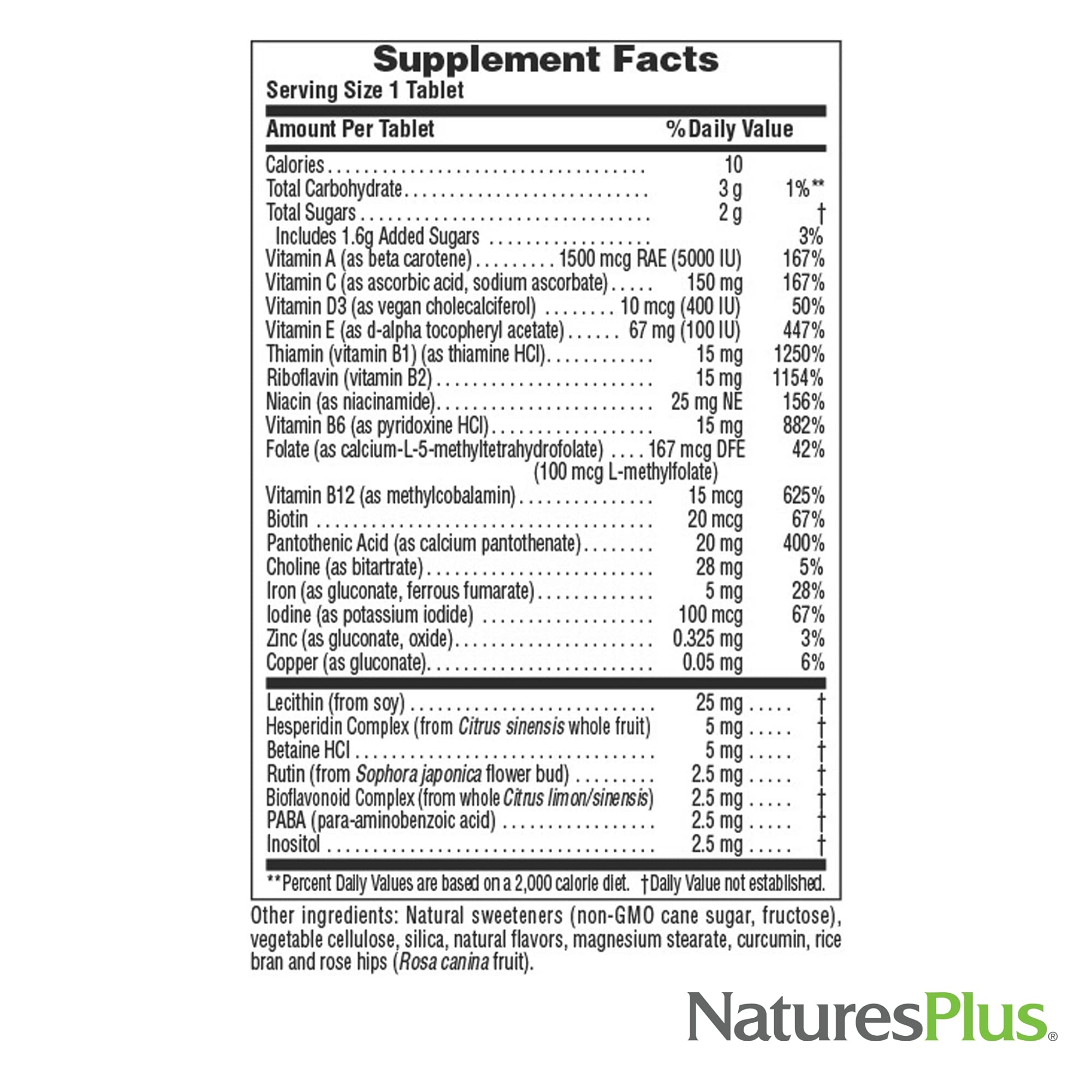 Vitamin D3, lecithin and bioflavonoids highlighted on packaging