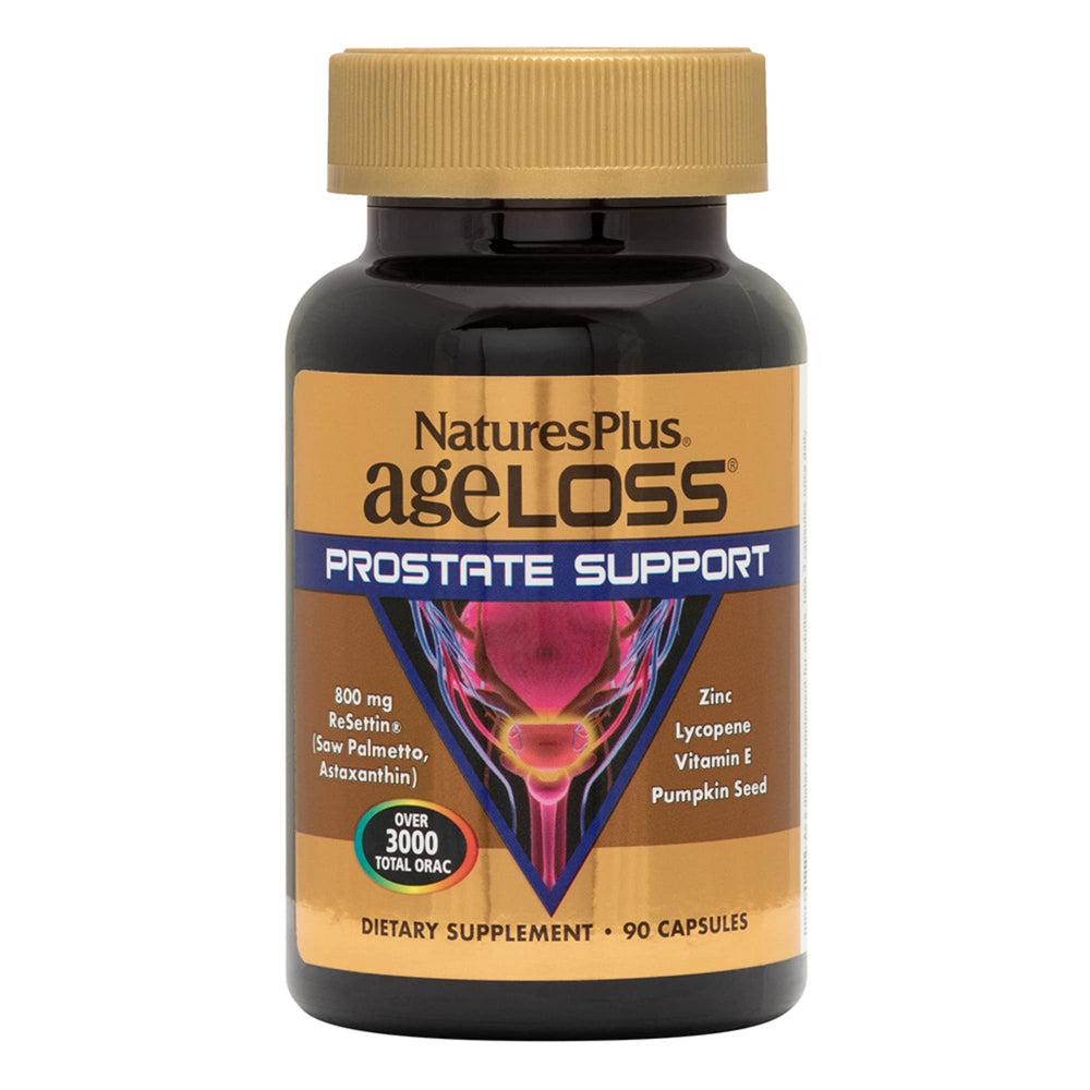 Front view of NaturesPlus AgeLoss Prostate Support bottle