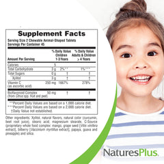 Gluten-free, vegan, hypoallergenic vitamin C supplement from Animal Parade