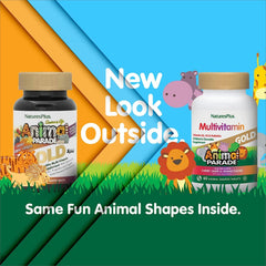 NaturesPlus Animal Parade Gold bottle back with nutrition facts