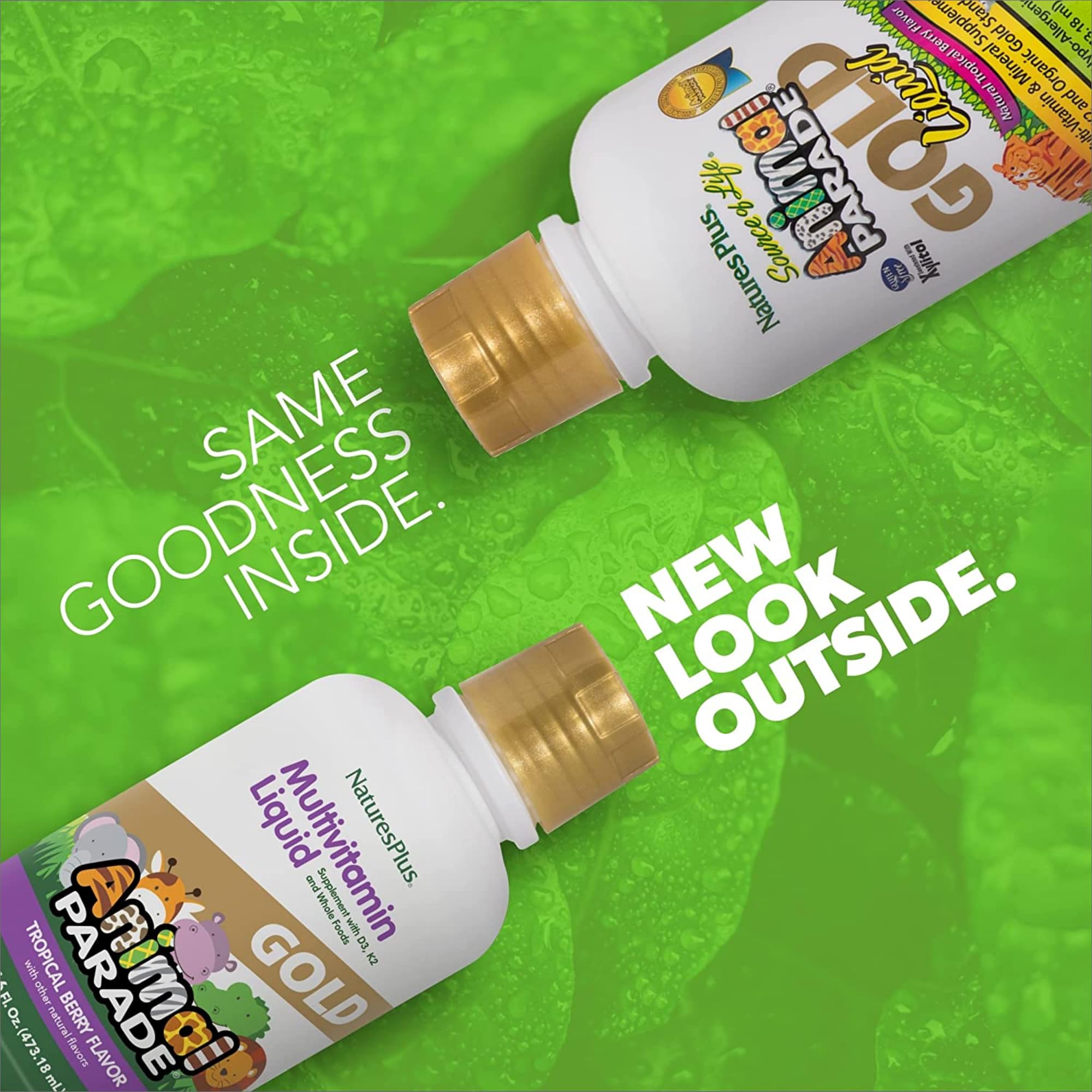 Ingredient panel for NaturesPlus Animal Parade Gold Children's Liquid Multivitamin