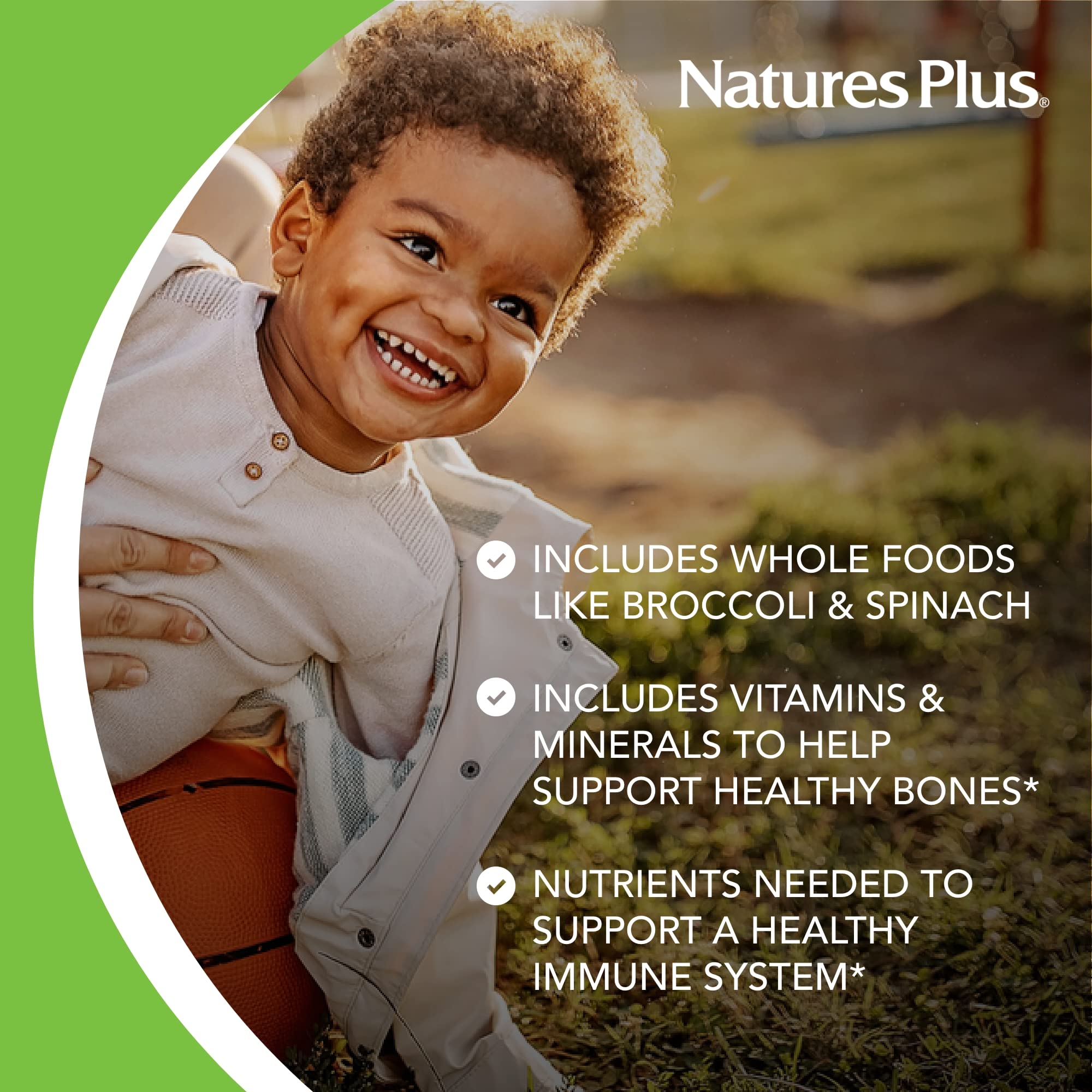 NaturesPlus Animal Parade Grape Flavor nutrition facts panel