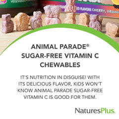 Kid-friendly animal-shaped chewables in orange flavor