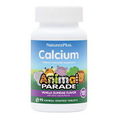 Hero image: NaturesPlus Animal Parade Sugar-Free Calcium for Kids, Vanilla Sundae flavor