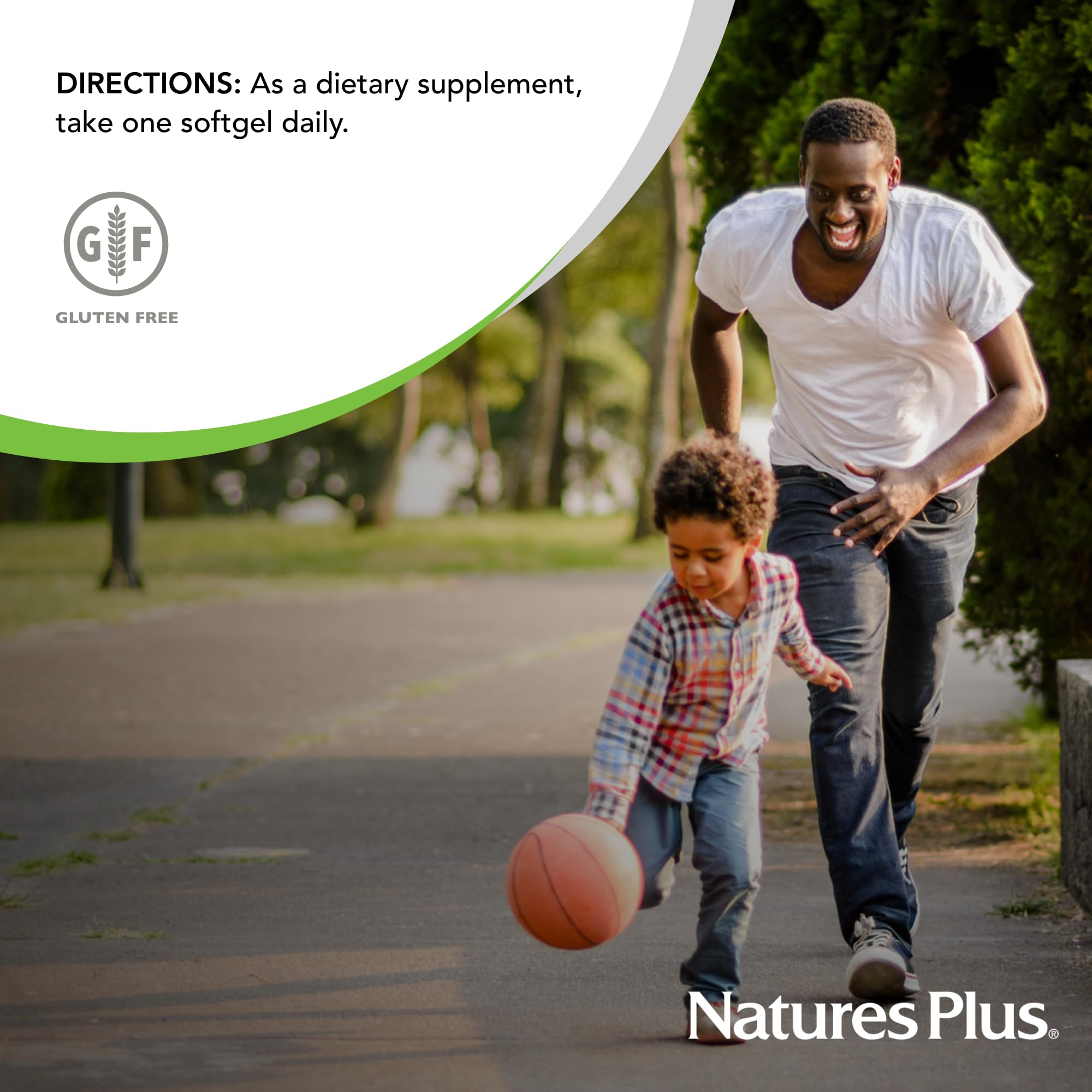 Lifestyle shot showing bottle of NaturesPlus Beyond CoQ10 50 mg - 30 softgels