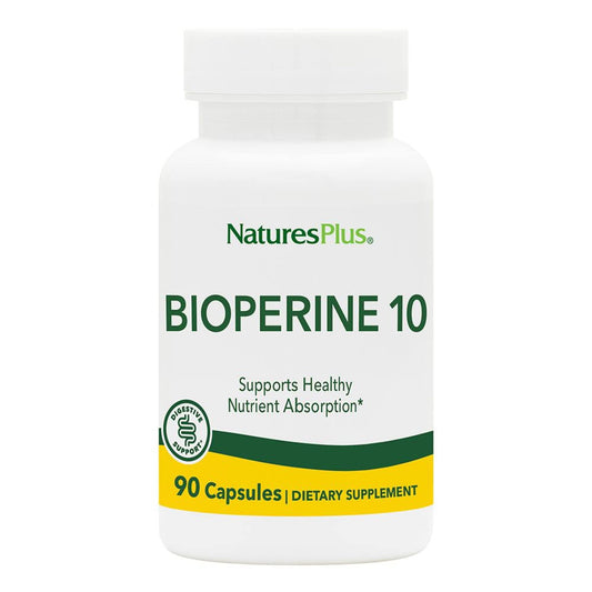 Front view of NaturesPlus Bioperine 10 bottle