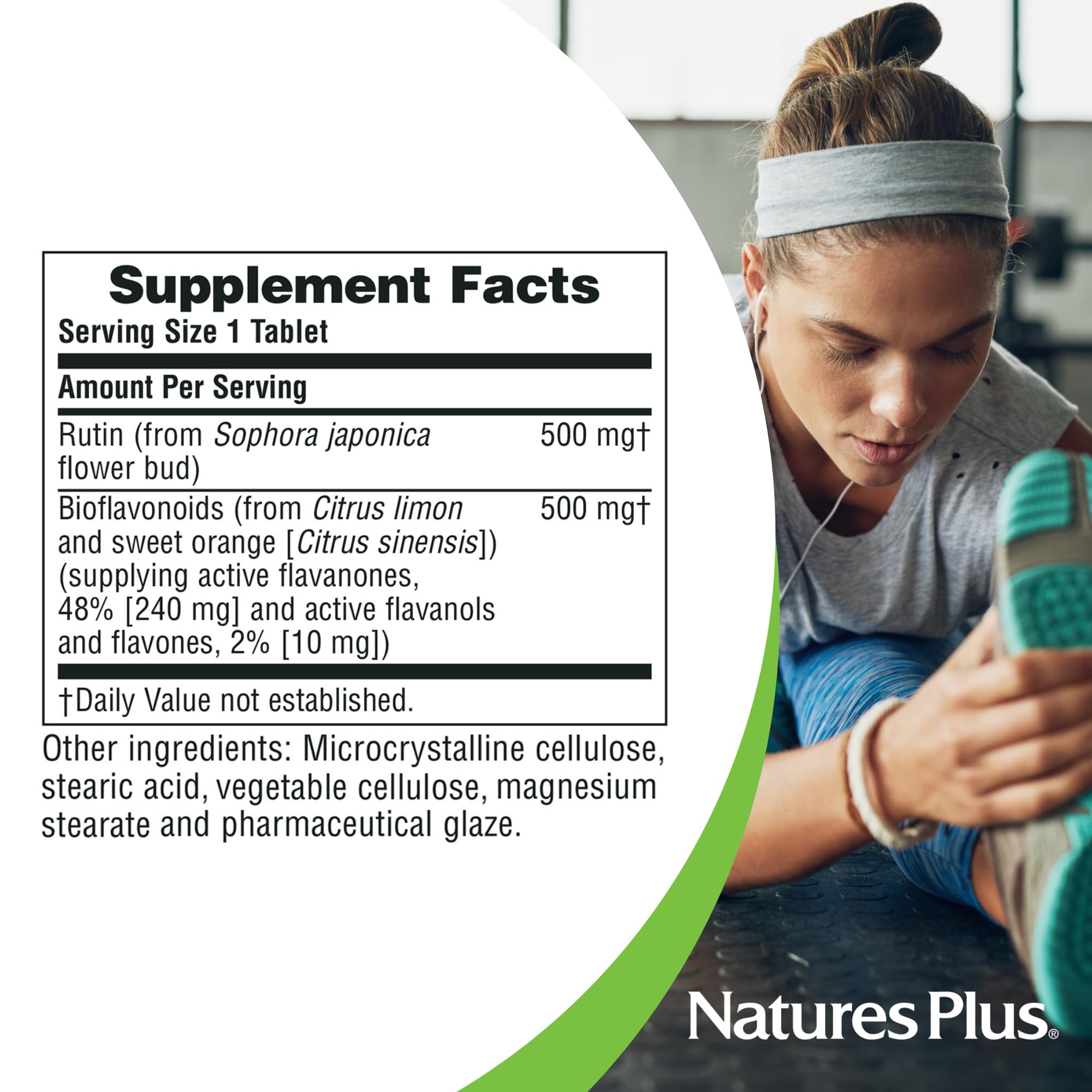 60 tablets per bottle - NaturesPlus Biorutin 1000 mg