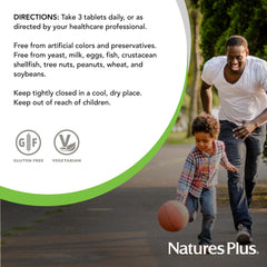 NaturesPlus GI Natural Total Digestive Wellness bottle with glass suggests easy daily usage