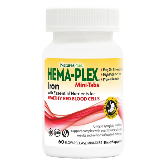 NaturesPlus Hema-Plex Iron 60 slow-release mini-tabs - 2 pack