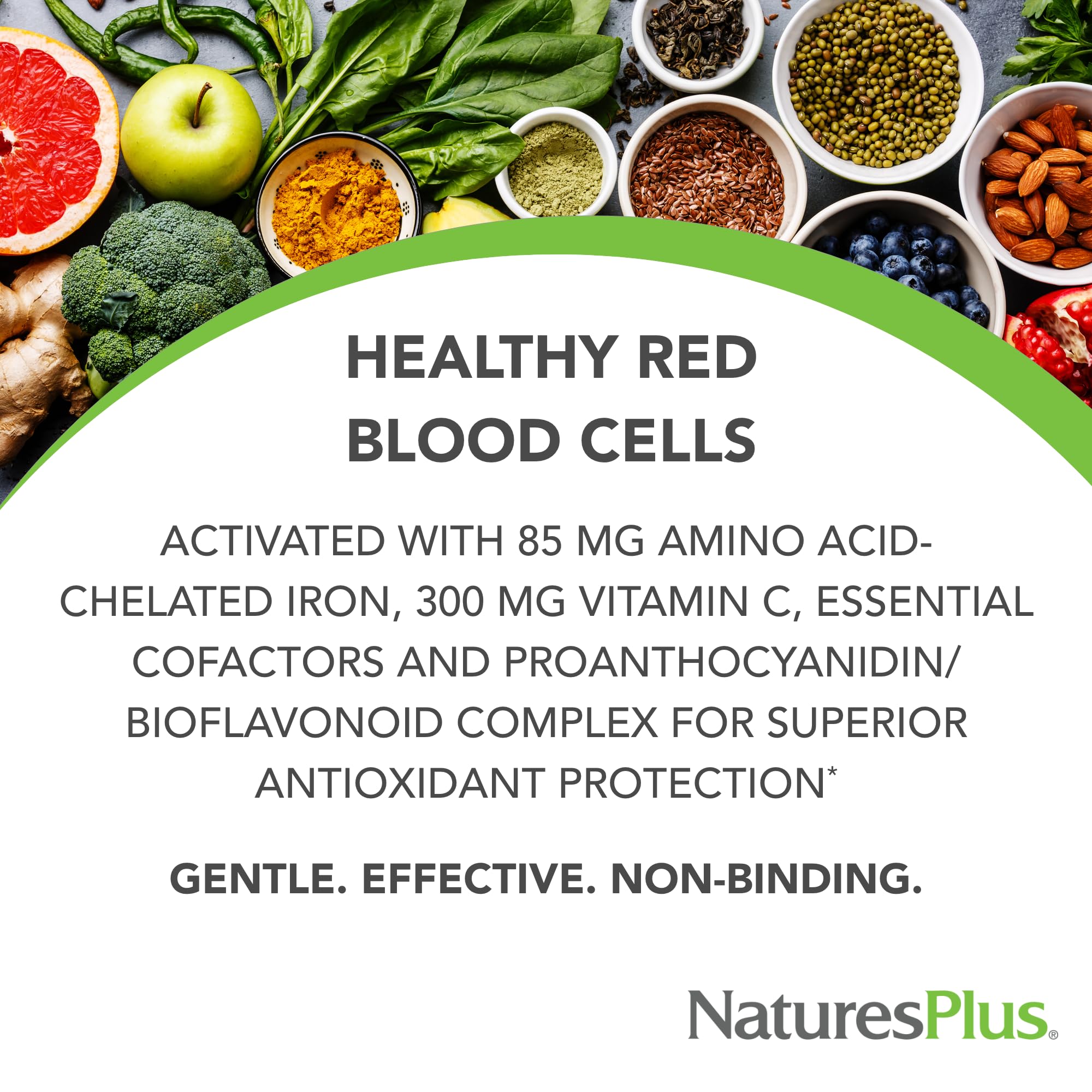 Close-up of Hema-Plex Iron ingredients and cofactors