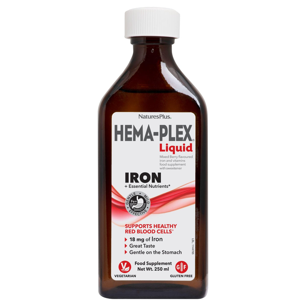 NaturesPlus Hema-Plex Liquid Iron Mixed Berry 8.5 oz bottle